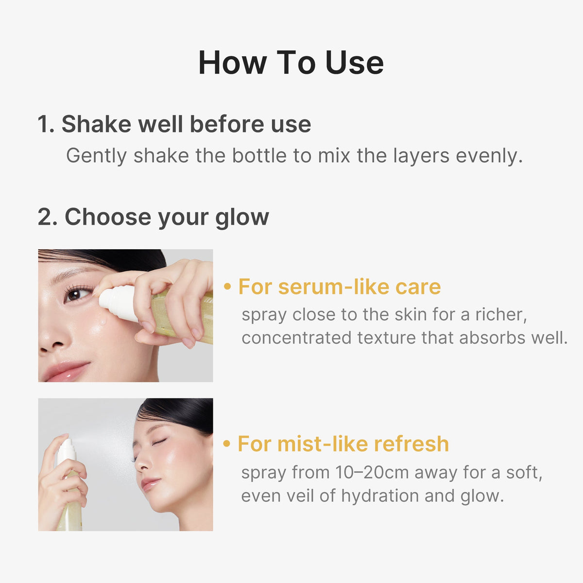 Kojic Acid Turmeric Vitamin Gold Jelly Mist Sérum